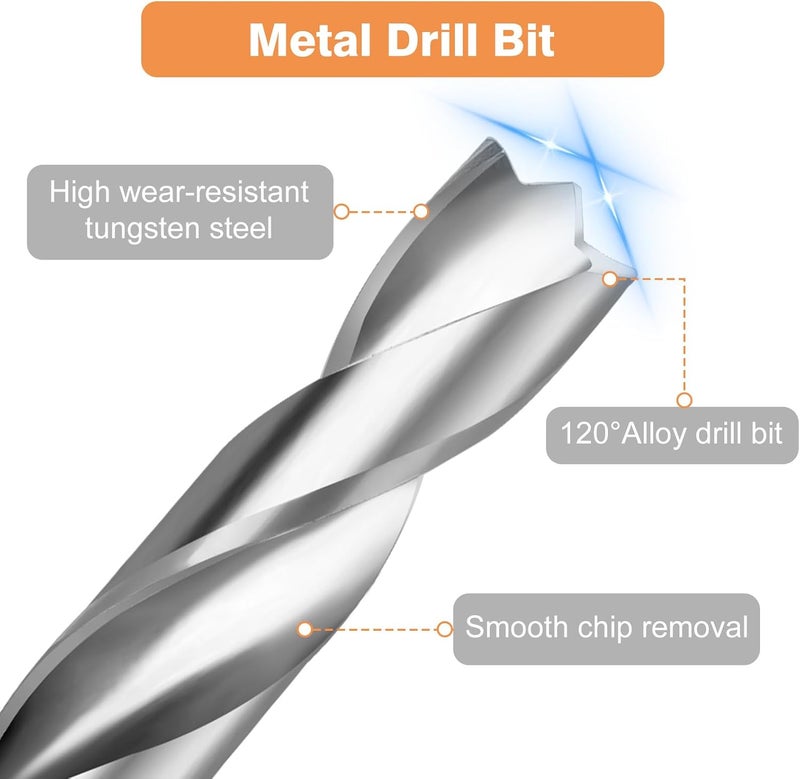 EEEKit 9PCS Rotary Spot Weld Cutter 3/8", HSS Spot Weld Removal Tool with 5/16" Twist Drill Bit for Metal, Double Sided Spot-Weld Drill Bits for Automobile, Masonry Drilling Bit for Removing Spot-Weld - Image 4